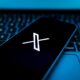 X logo smartphone