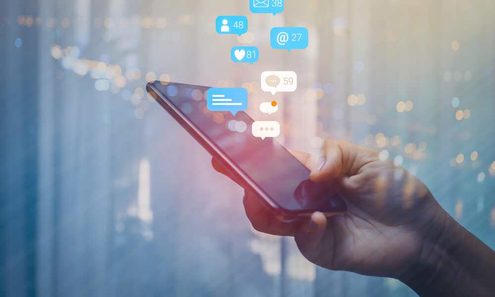 person använder Smartphone