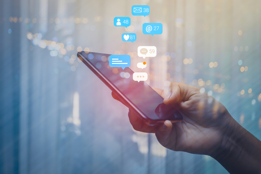 person använder Smartphone