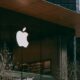 modern glass facade of apple store building