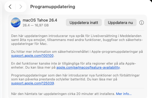macOS Tahoe 26.4